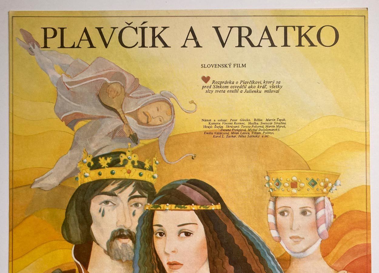 Original Film Poster, Three Golden Hairs Of Grandpa Know All, Eugénia Lehotská, 1981, Genuine Czech Vintage Print photo furniture
