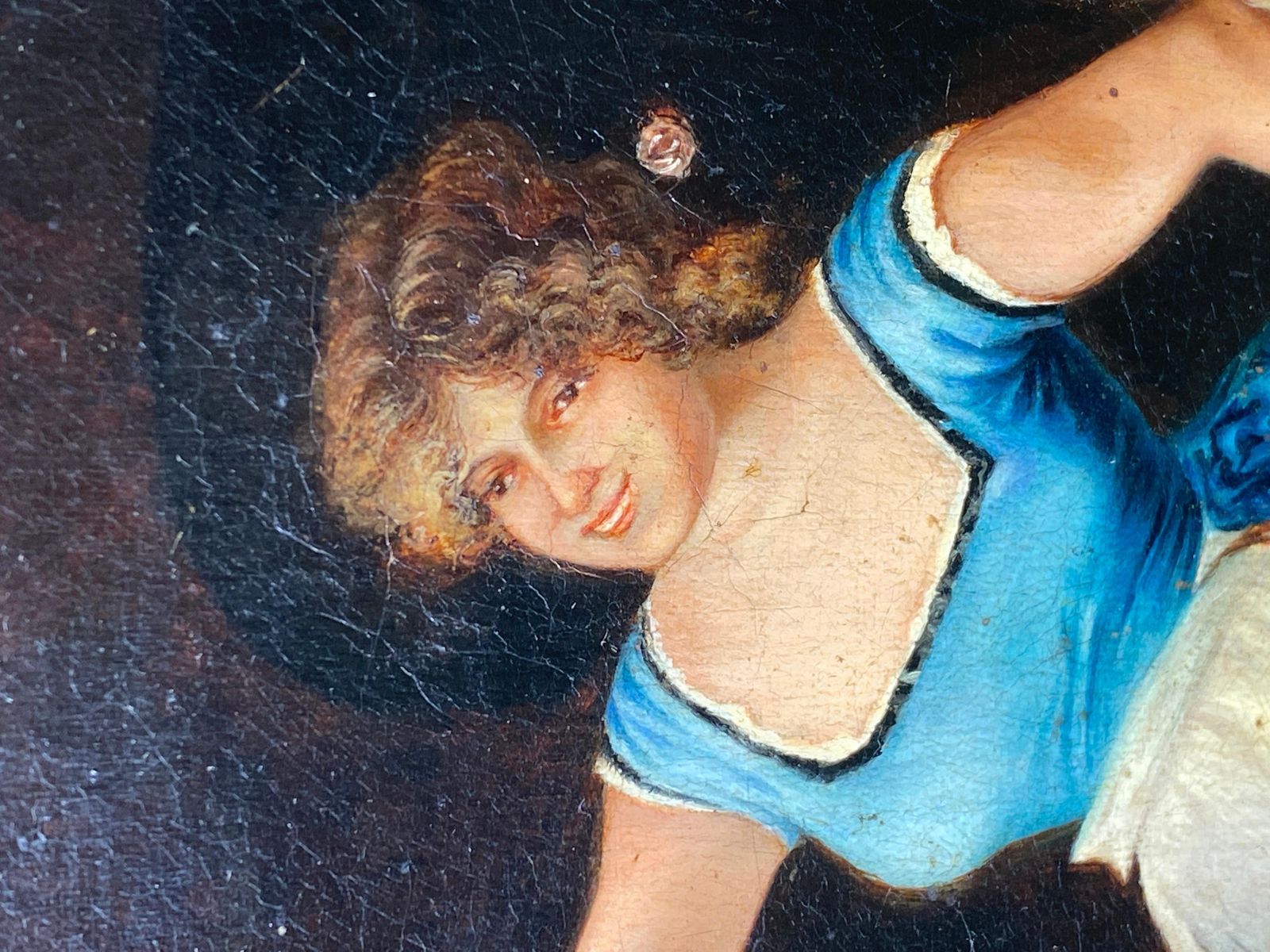 photo vinterior Authentic 19th Century Oil Painting, Italy, Attributed To Guiseppe Guzzardi