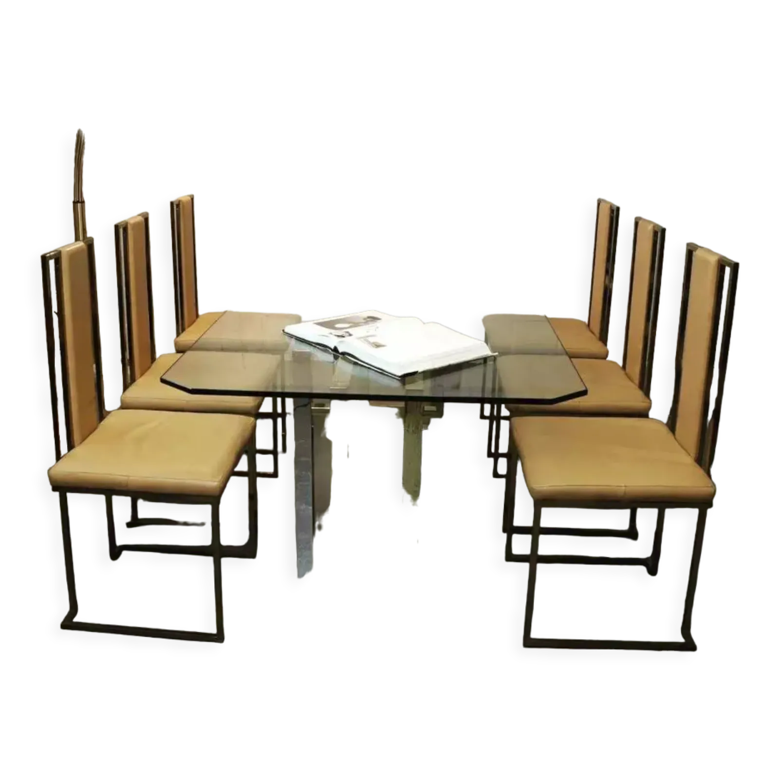 Italian Dining Room Set By Renato Zevi From The 70s photo for sale