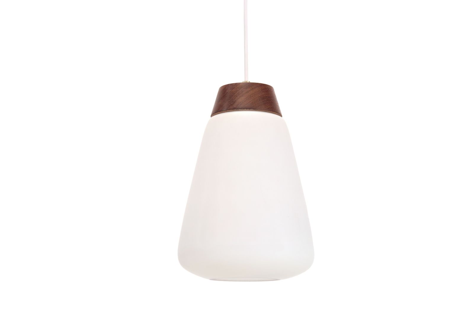 White Opaline Glass Hanging Lamp With Teak Detail By Louis Kalff For Philips, Netherlands 1960 photo furniture