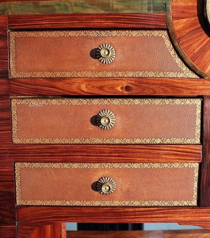 photo buy Small Cartonnier Buffet In Louis XV / Louis XVI Style Marquetry   Late 19th Century