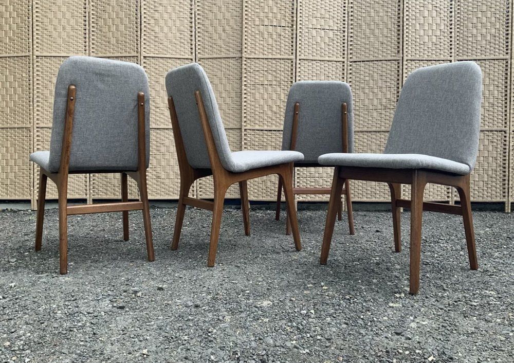Furniture Dining Chairs Designed By Greaves & Thomas For Schreiber, 1960s, Set Of 4 photo