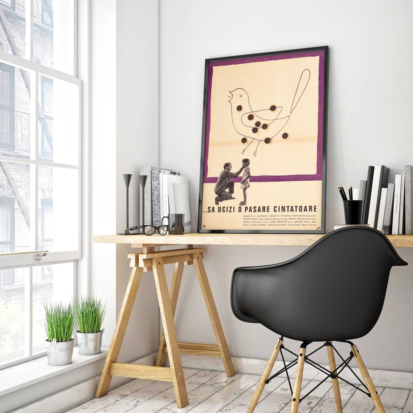 'To Kill A Mockingbird' Original Vintage Film Poster, Romanian, 1963 photo for sale