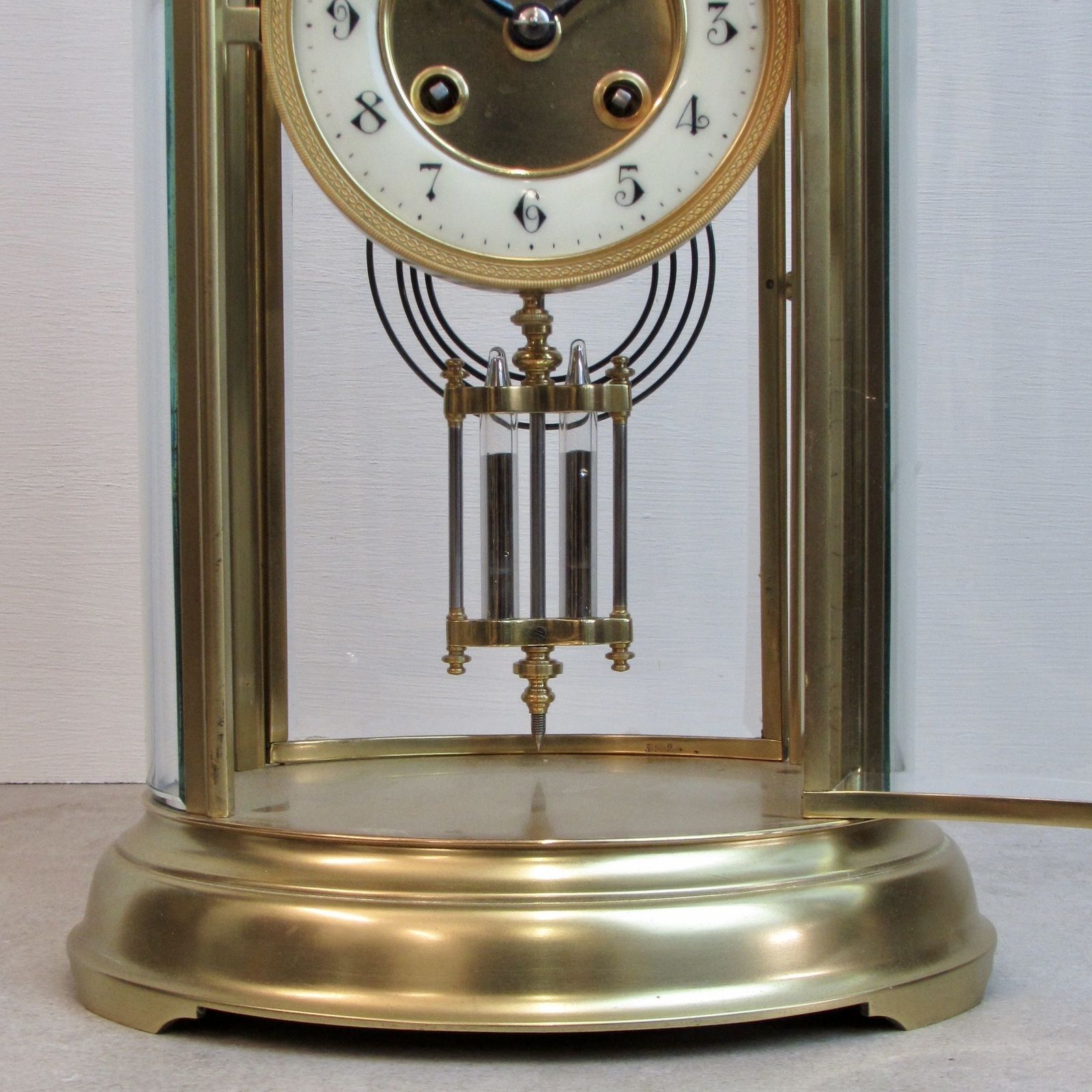 19th Century French Oval Four Glass With Mercury Pendulum. photo for sale