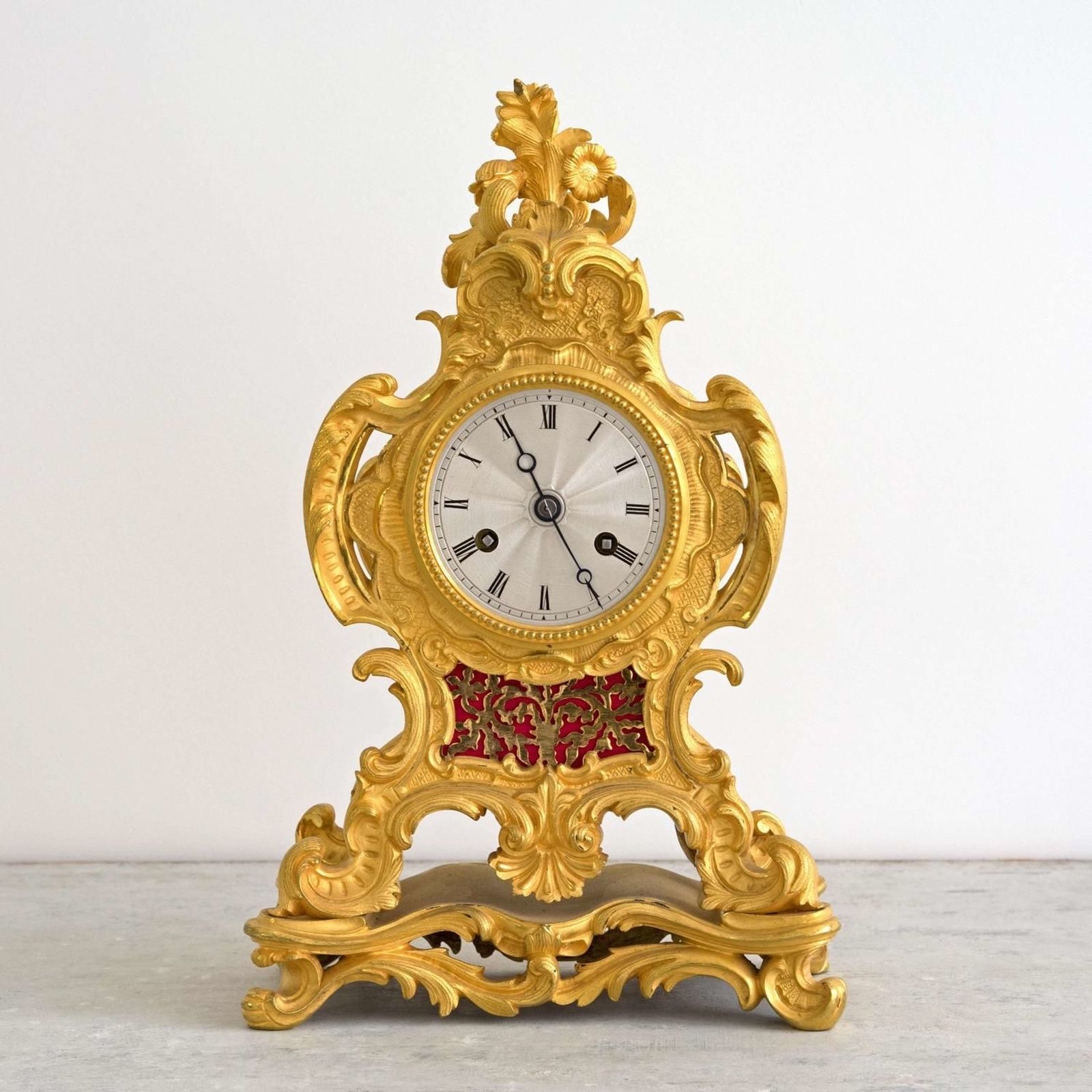 19th Century Gilt Ormolu Louis XIV Style French Clock By Guyerdet.
