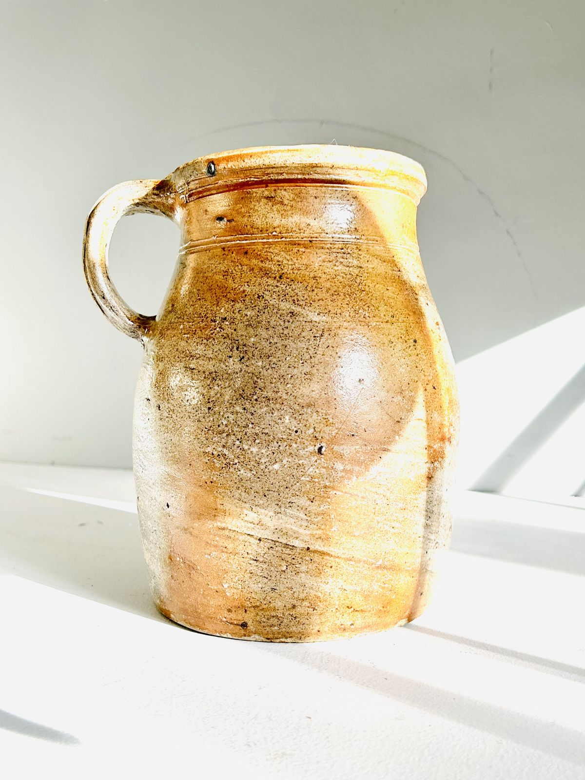 Antique French 19th Century Glazed Confit Pot / Jug/ Vase photo for sale