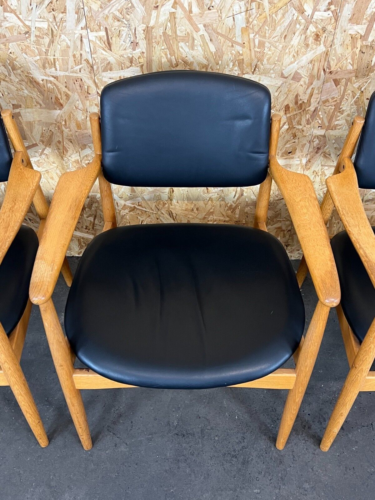 4x 60s 70s Dining Chair Arm Chair Danish Design Oak Denmark photo buy