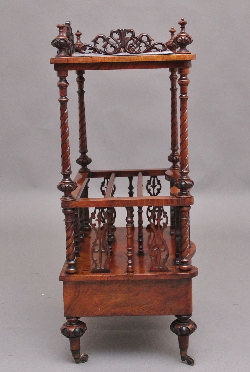 19th Century Burr Walnut Canterbury Of Serpentine Form photo 1950.0