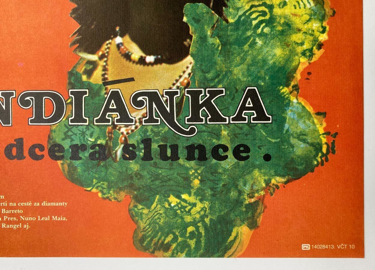Original Film Poster, India, Daughter Of The Sun, Dimitrij Kadrnožka, 1984, Genuine Czech Vintage Print photo 51.0