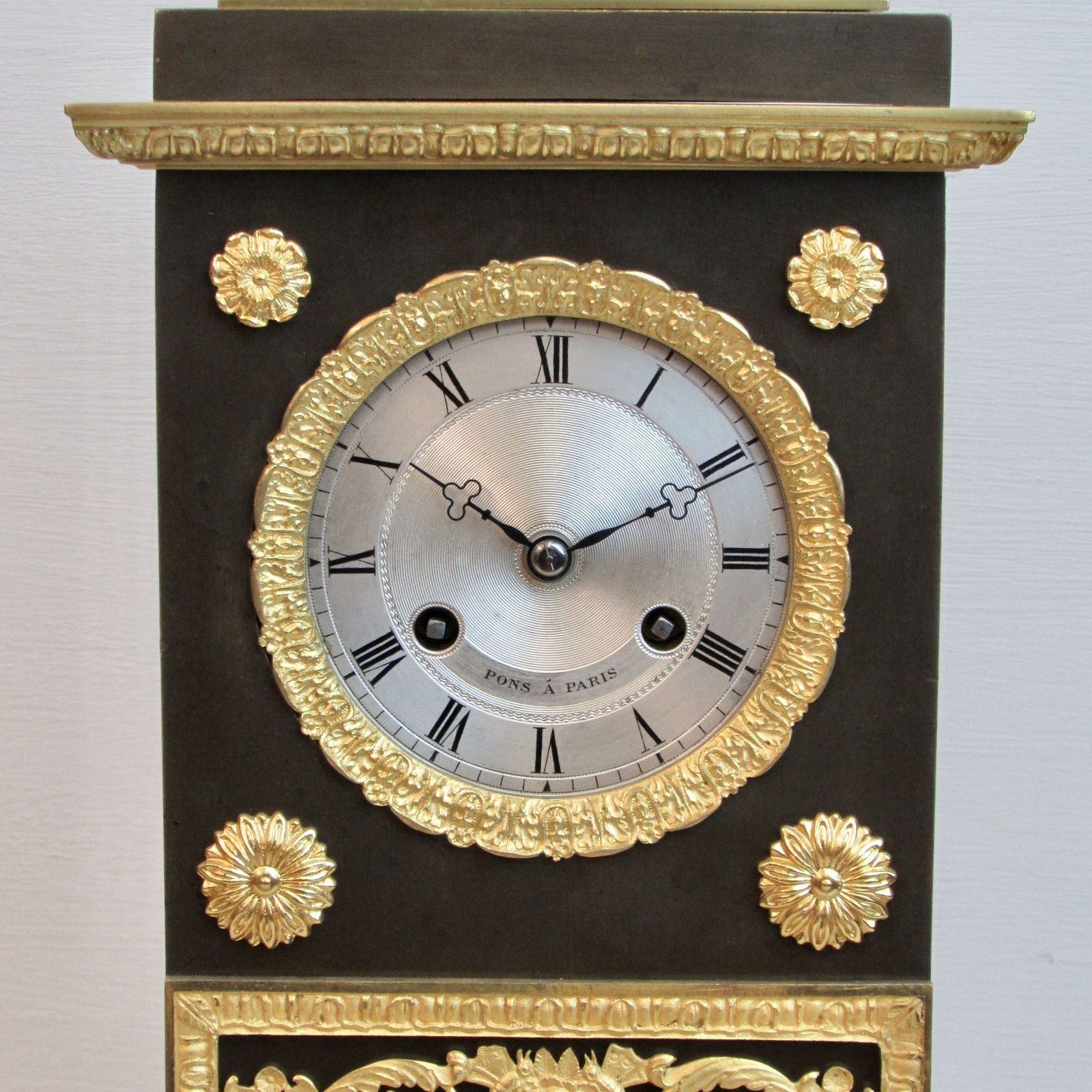 Charles X Period Patinated Bronze And Gilt French Clock By Pons. photo furniture