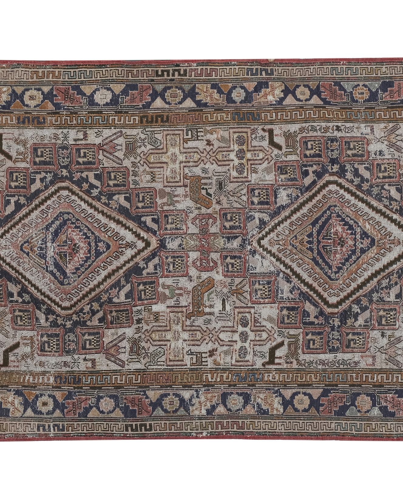 Distressed Turkish Animal Soumac Kilim Rug 3'8'' X 6'8'' photo furniture