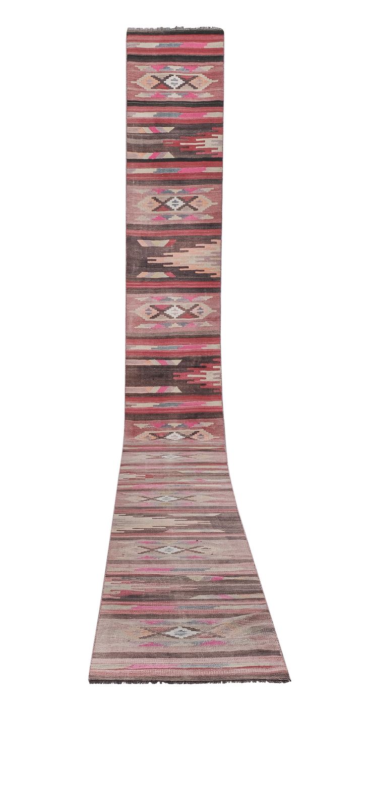Vintage Turkish Kilim Stair Runner 2'6'' X 20'11''