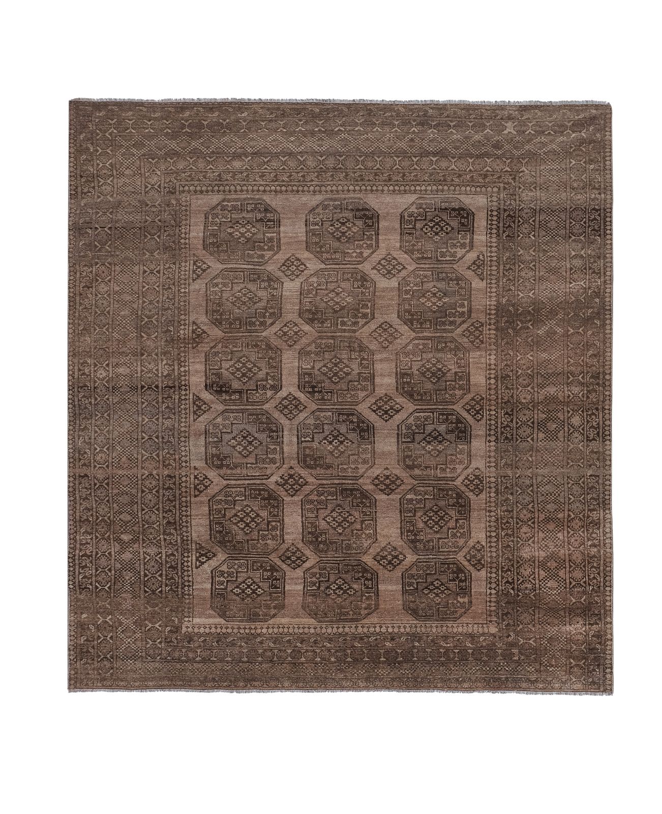 Handknotted Tribal Afghan Turkomen Ersari Village Rug