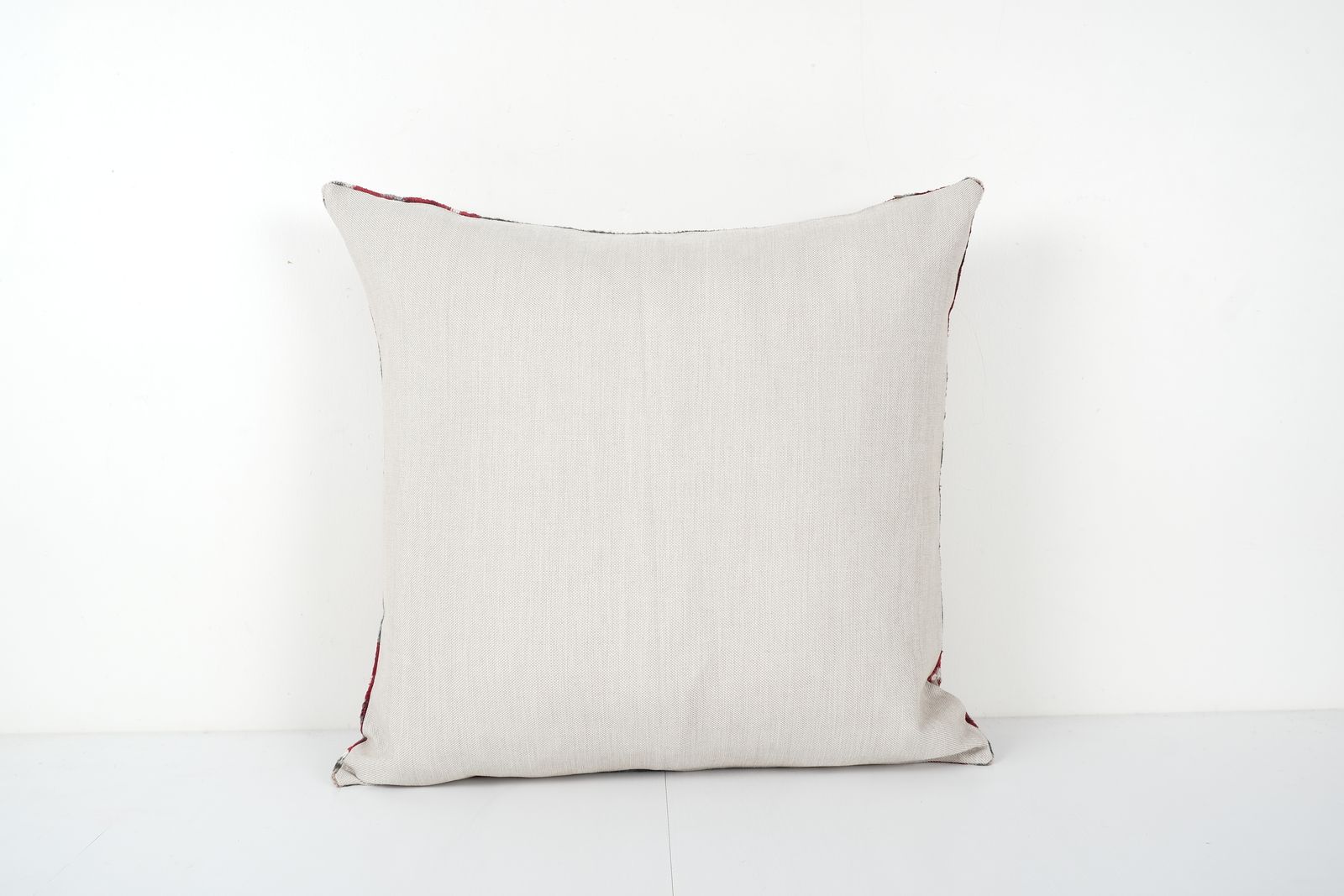Silk Ikat Velvet Pillow Cover, Square Granite Gray Uzbek Velvet  Case, Handloom Designer Throw Pillow 24'' X 24'' photo 72.0