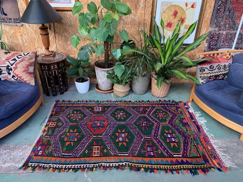 Medium Vintage Turkish Kilim Rug 176x105 Cm Wool Kelim