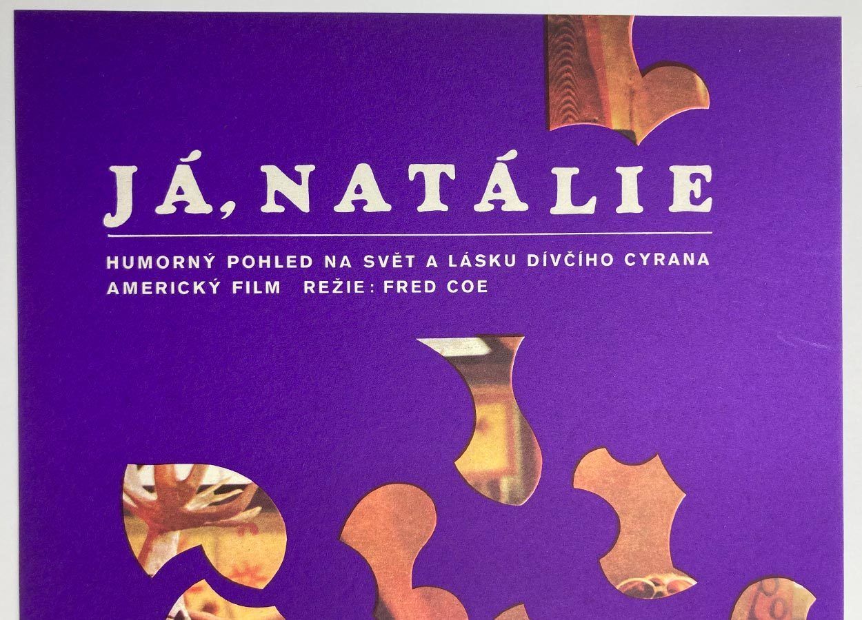Original Film Poster, Me, Natalie, Dimitrij Kadrnožka, 1974, Genuine Czech Vintage Print photo furniture