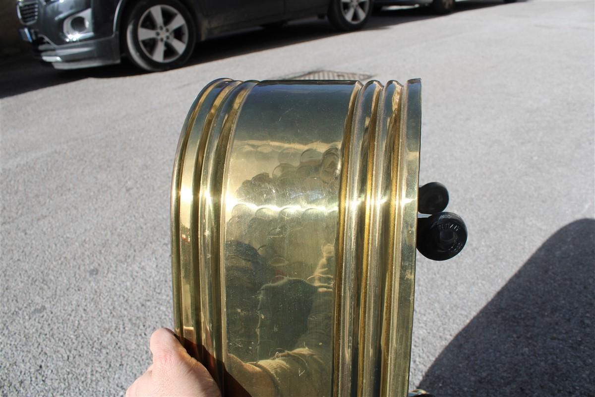 Oval Planter Holder In Solid Brass Italian Design 1970s Cachepot Jardiniere photo vinterior