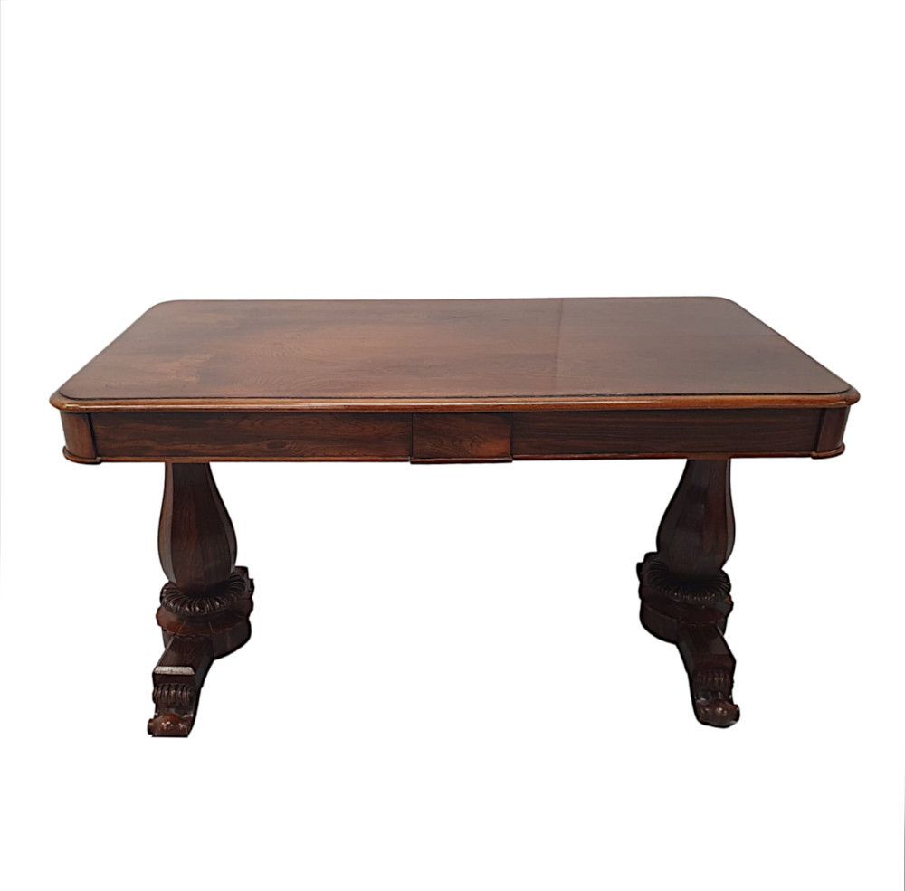 A Fine 19th Century Irish Library Table In The Manner Of Williams And Gibton photo furniture