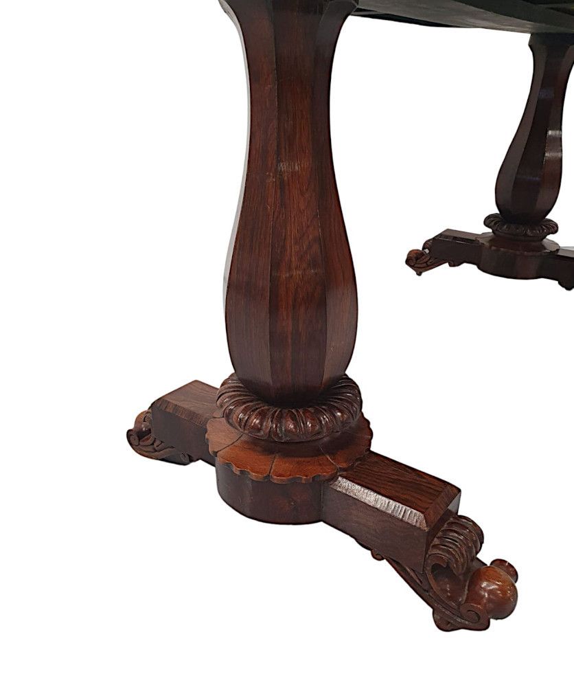 A Fine 19th Century Irish Library Table In The Manner Of Williams And Gibton photo vinterior
