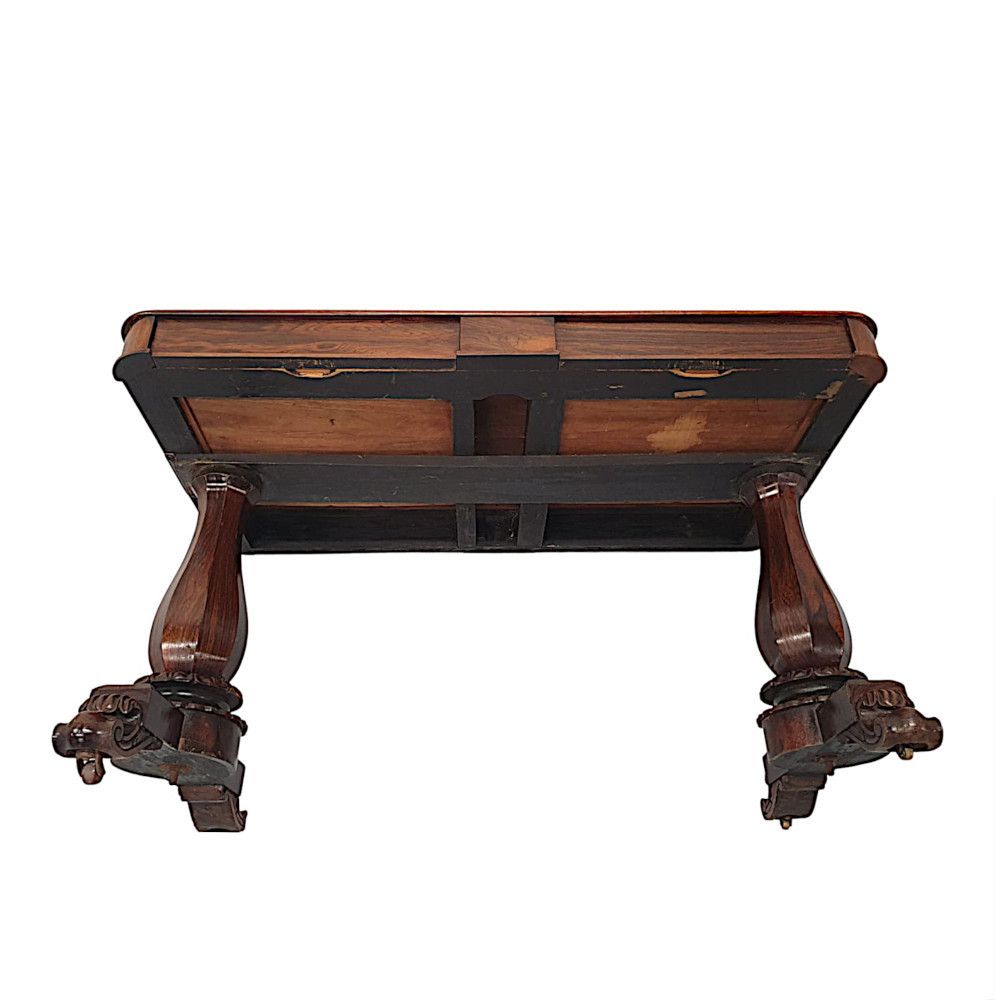 A Fine 19th Century Irish Library Table In The Manner Of Williams And Gibton photo buy