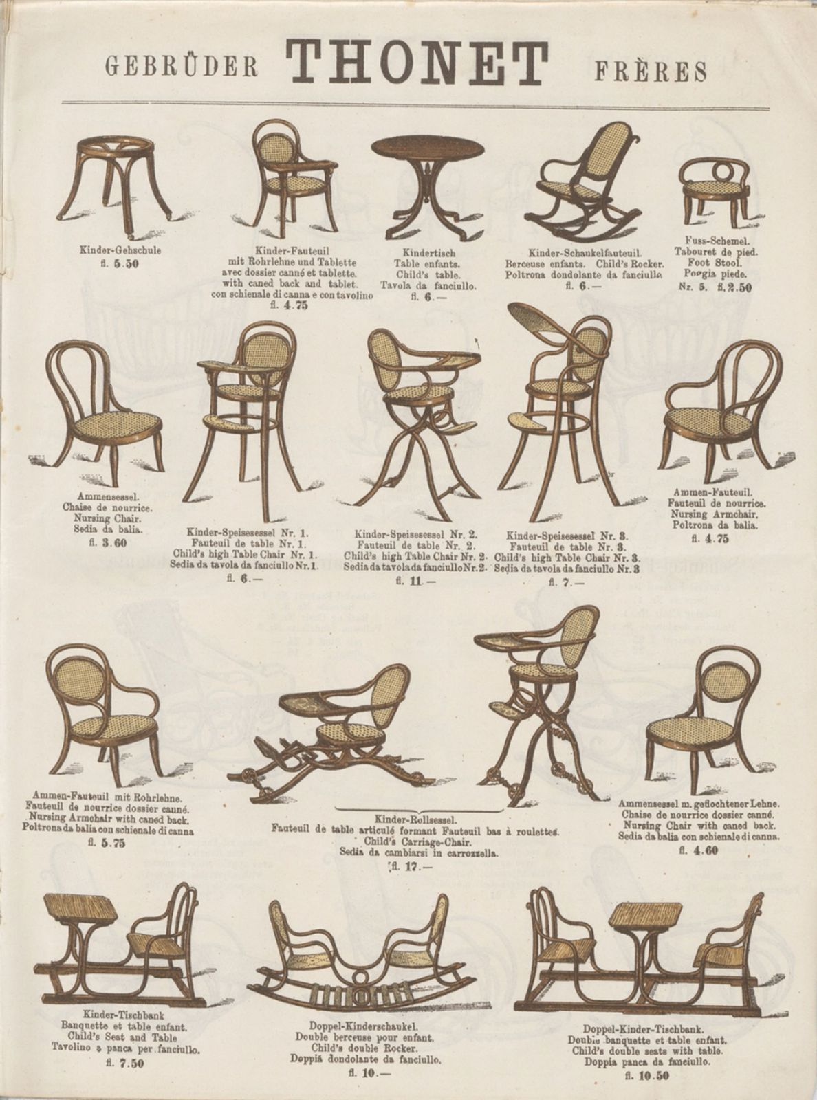 Furniture 1910's Children Chair By Gebrüder Thonet photo