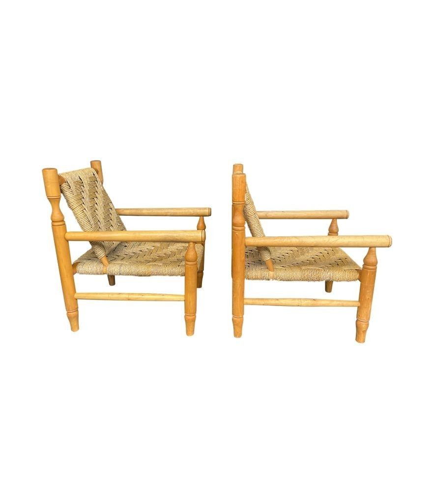 A Wonderful Pair Of 1950s Armchairs By Adrien Audoux And Frida Minet photo 6500.0