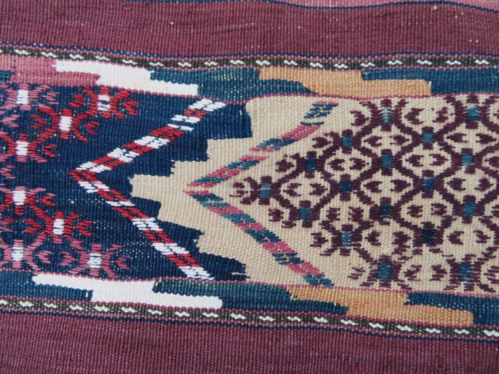 Rare Antique Tekke Turkmen Flat Weave Palas Kilim.Tekke Tribes Of Turkmenistan.Cicim Technique.283cm X 145cm. photo buy