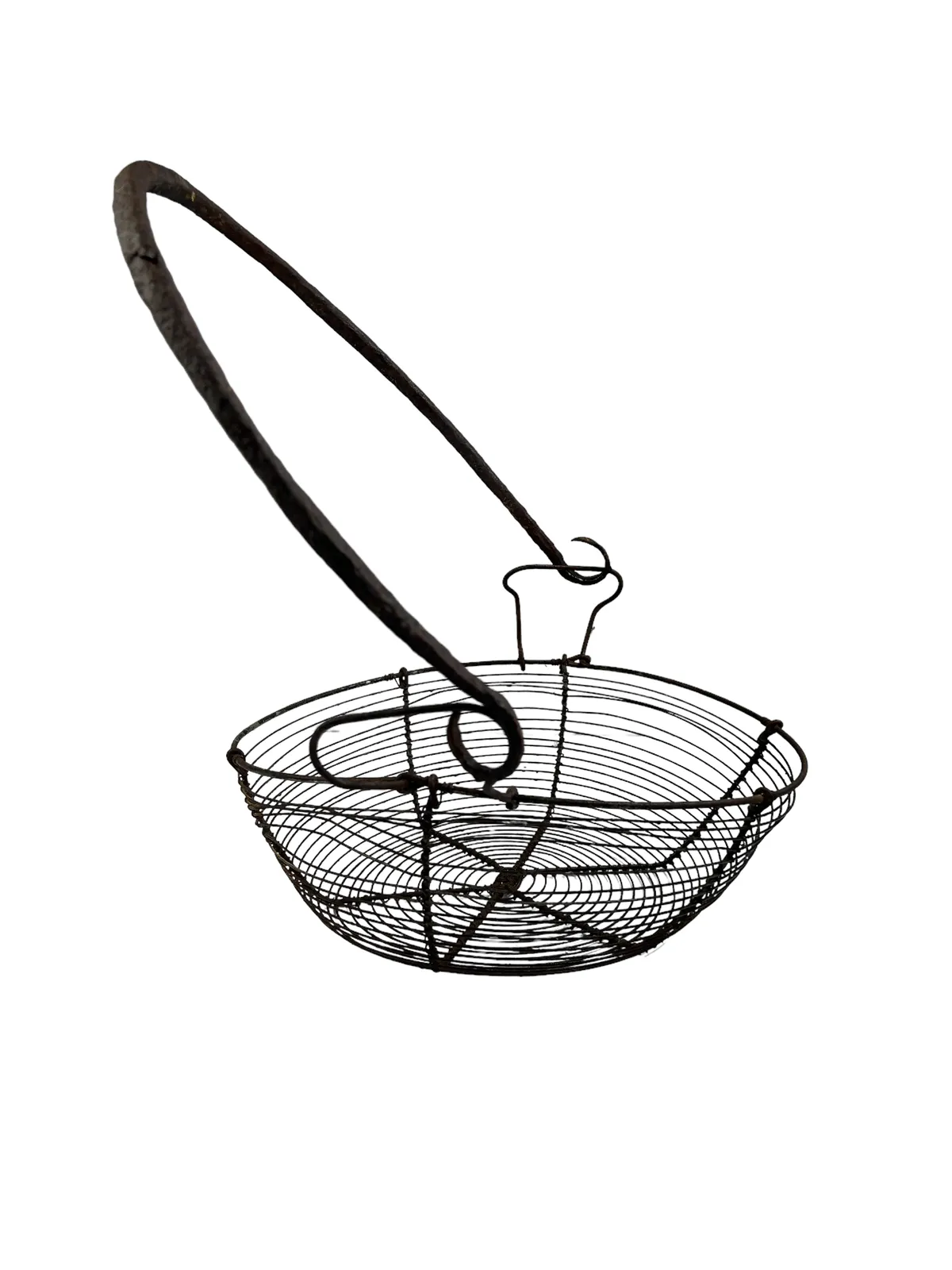 A Rare French 1920’s Large Antique Wire Basket,