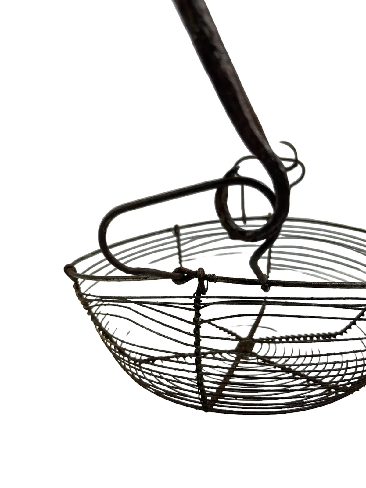 A Rare French 1920’s Large Antique Wire Basket, photo 170.0