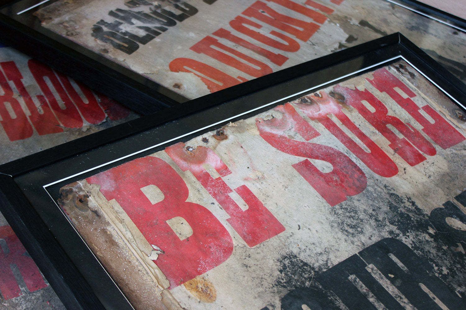 A Group Of Five Large Framed Pentecostal Movement London Assemblies Of God Sermon Posters C.1964 photo for sale
