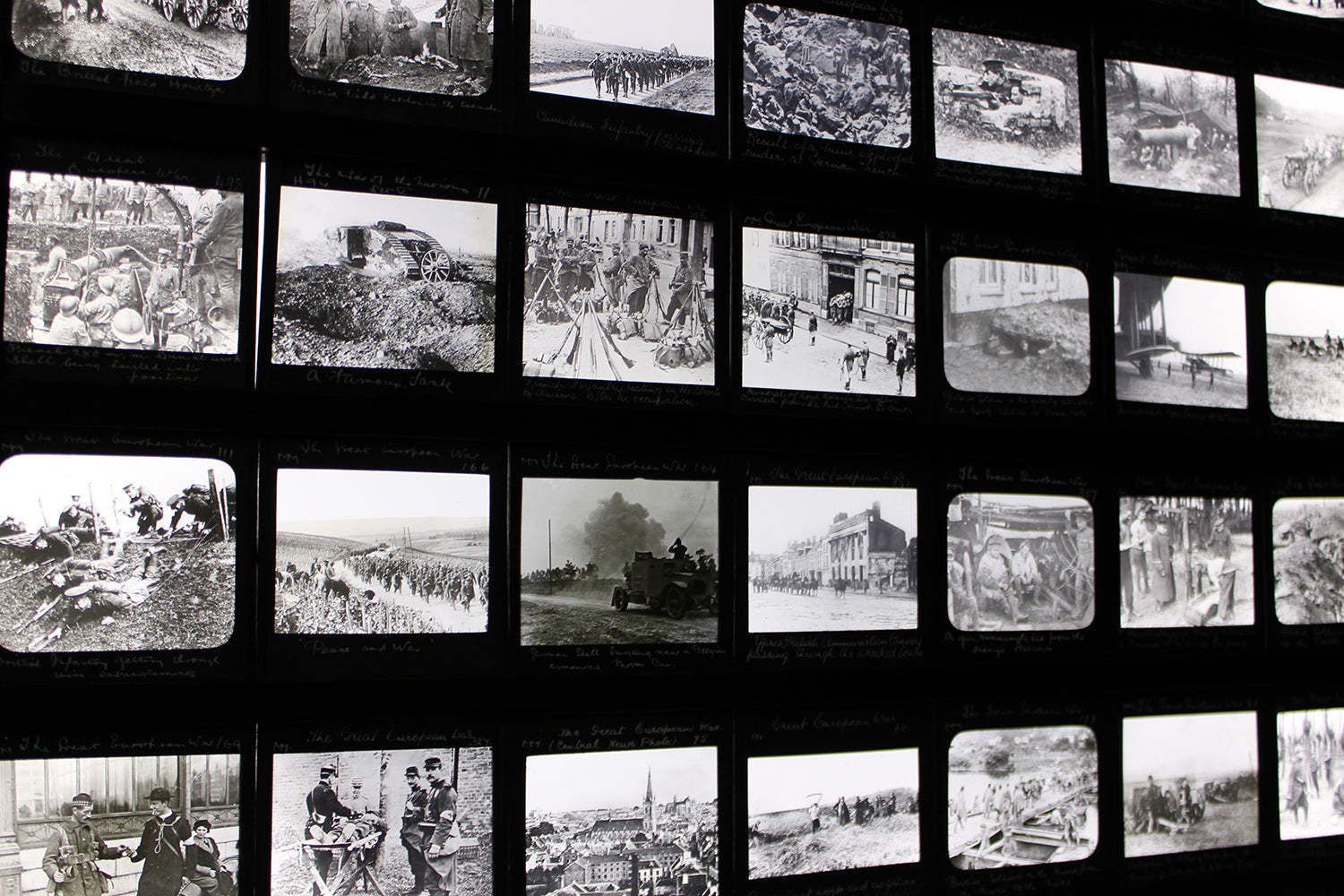 A Unique Collection Of Forty Nine Light Box Framed Lantern Slides Of Wwi Interest C.1914 18 photo furniture