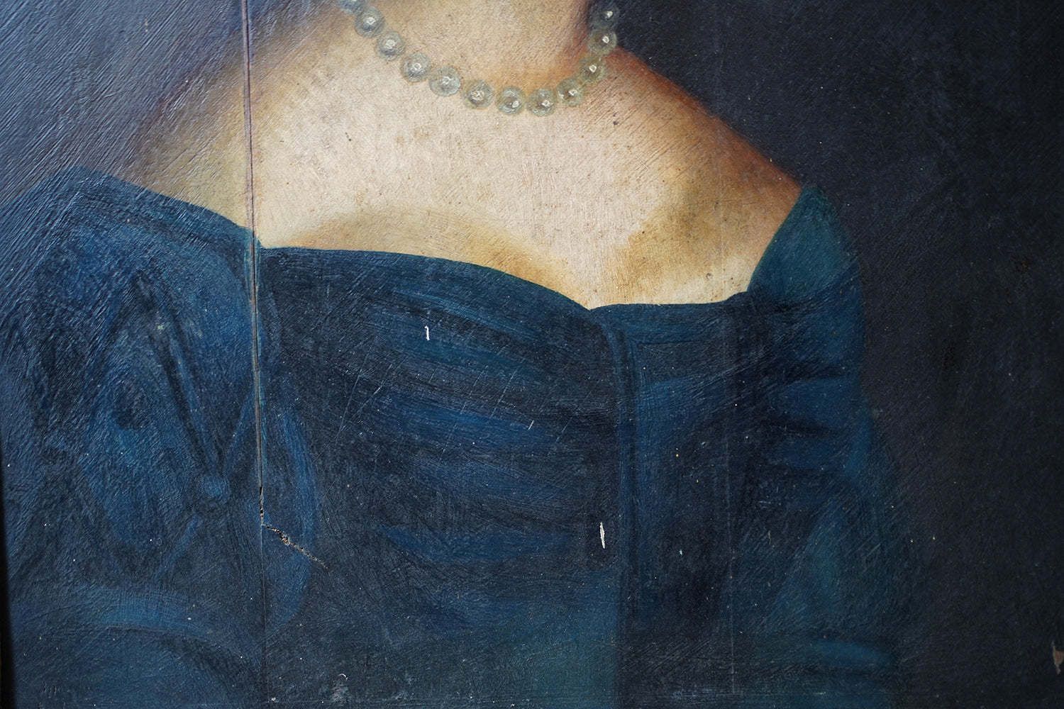 1850.0 An Early 19thc French School Oil On Board Portrait Of A Lady C.1830 photo