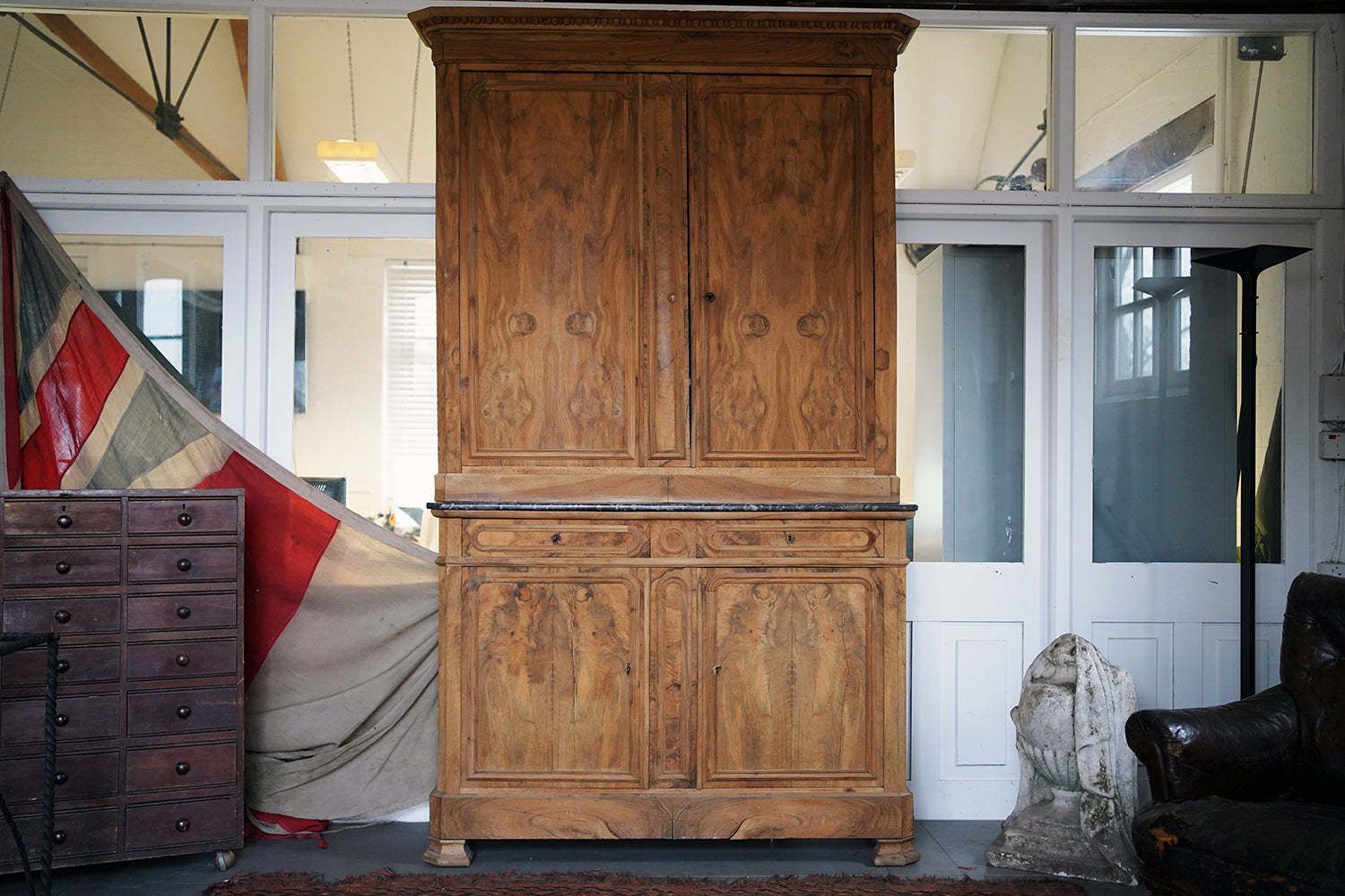 A Late 19thc French Walnut Buffet Deux Corps C.1890 photo furniture
