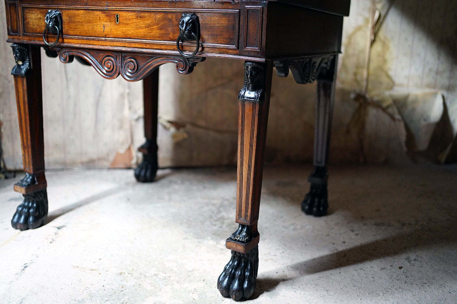 photo for sale A Regency Mahogany Writing Desk In The Manner Of Thomas Hope C.1805 10