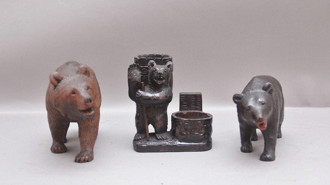 A Set Of Three 19th Century Black Forest Carvings photo furniture