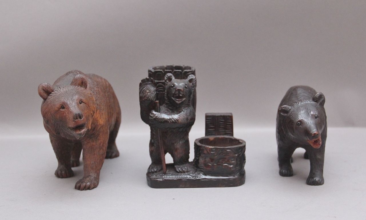 A Set Of Three 19th Century Black Forest Carvings photo for sale