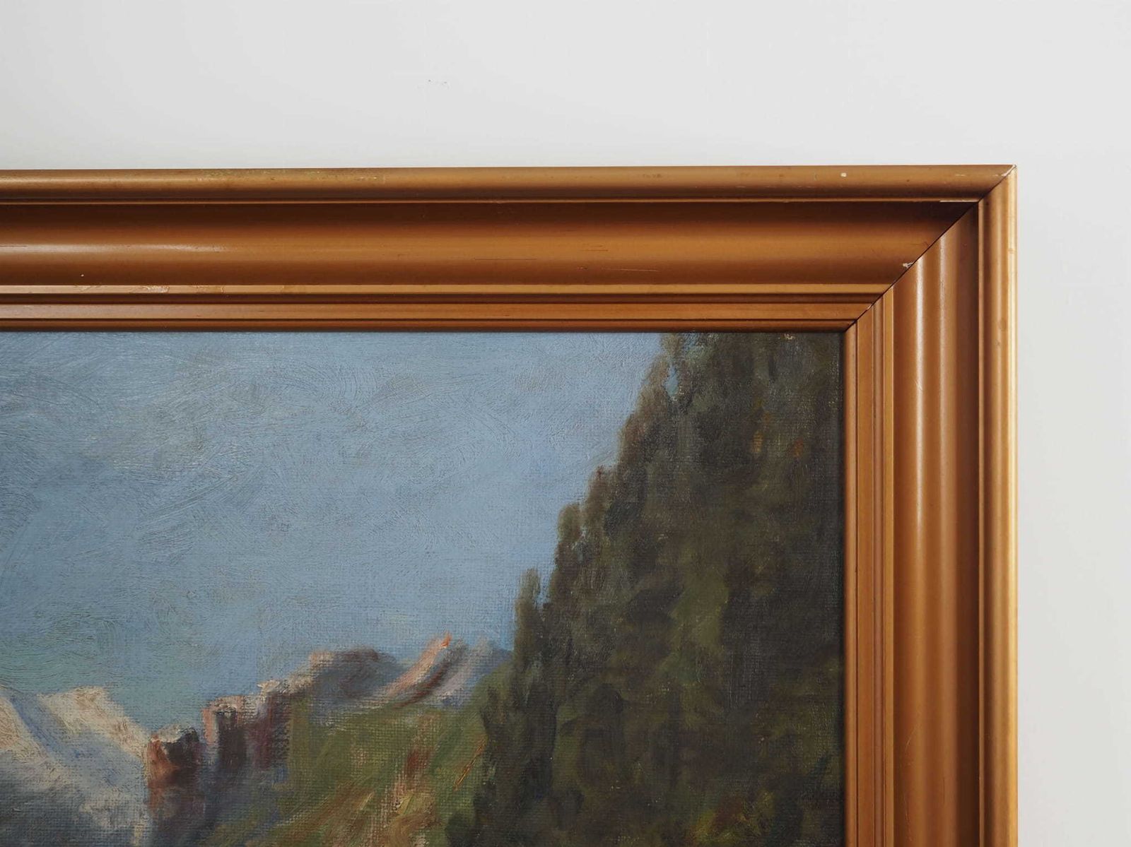 photo furniture Painting "The River In The Mountains”, Scandinavian Design, 1970s