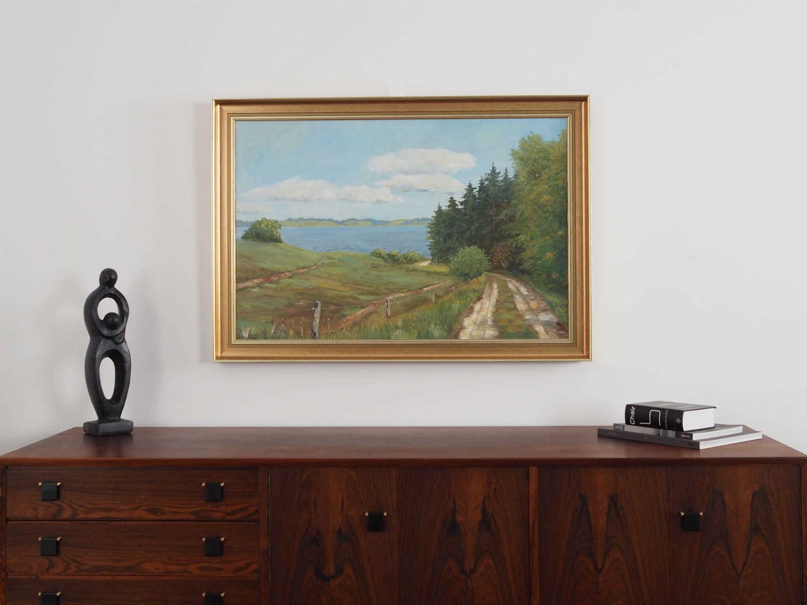 Painting „The Road To The Lake”, Danish Design, 1980s, By Karin Hermansen photo for sale