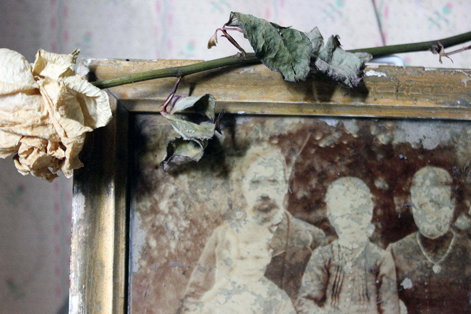A Distressed Mid 19thc French Framed Daguerreotype Of A Family photo furniture