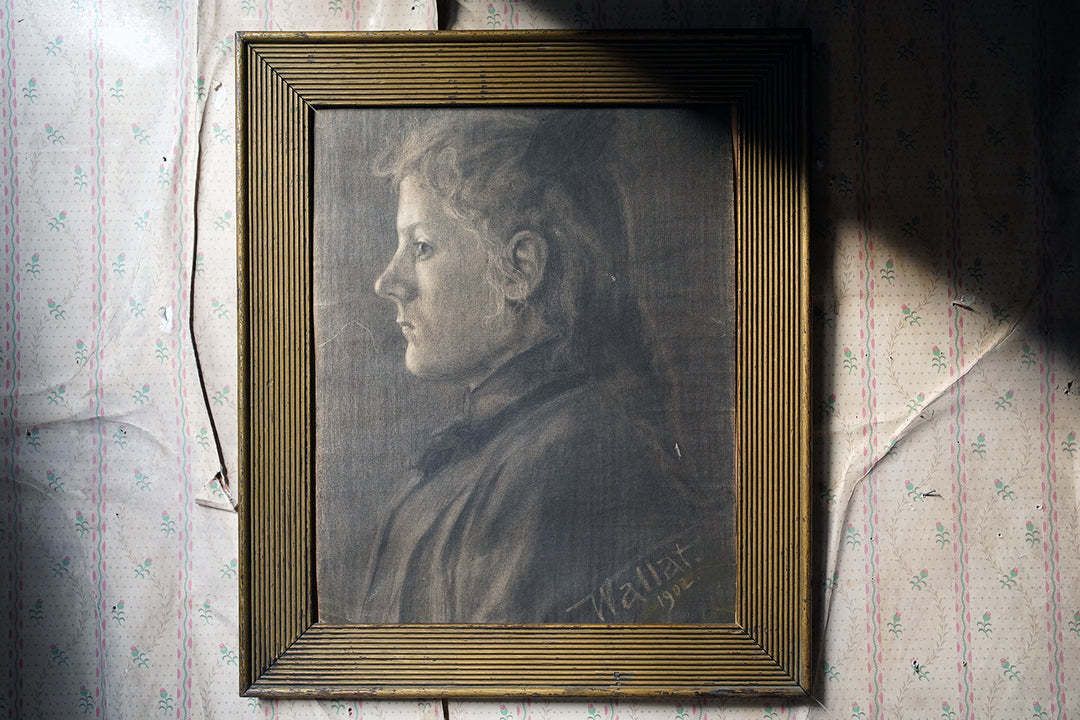 Paul Wallat (1879 1966); A Charcoal Portrait Study Of A Young Lady C.1902