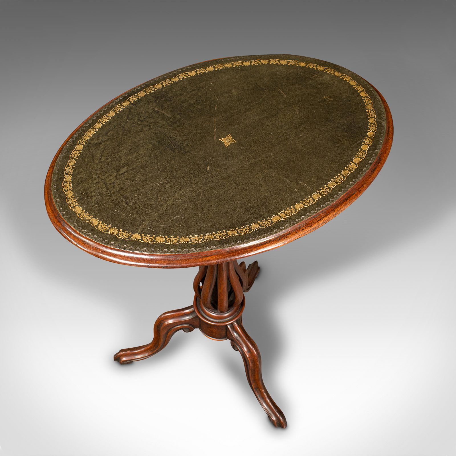 photo furniture Antique Tilt Top Wine Table, English, Walnut, Side, Occasional, Lamp