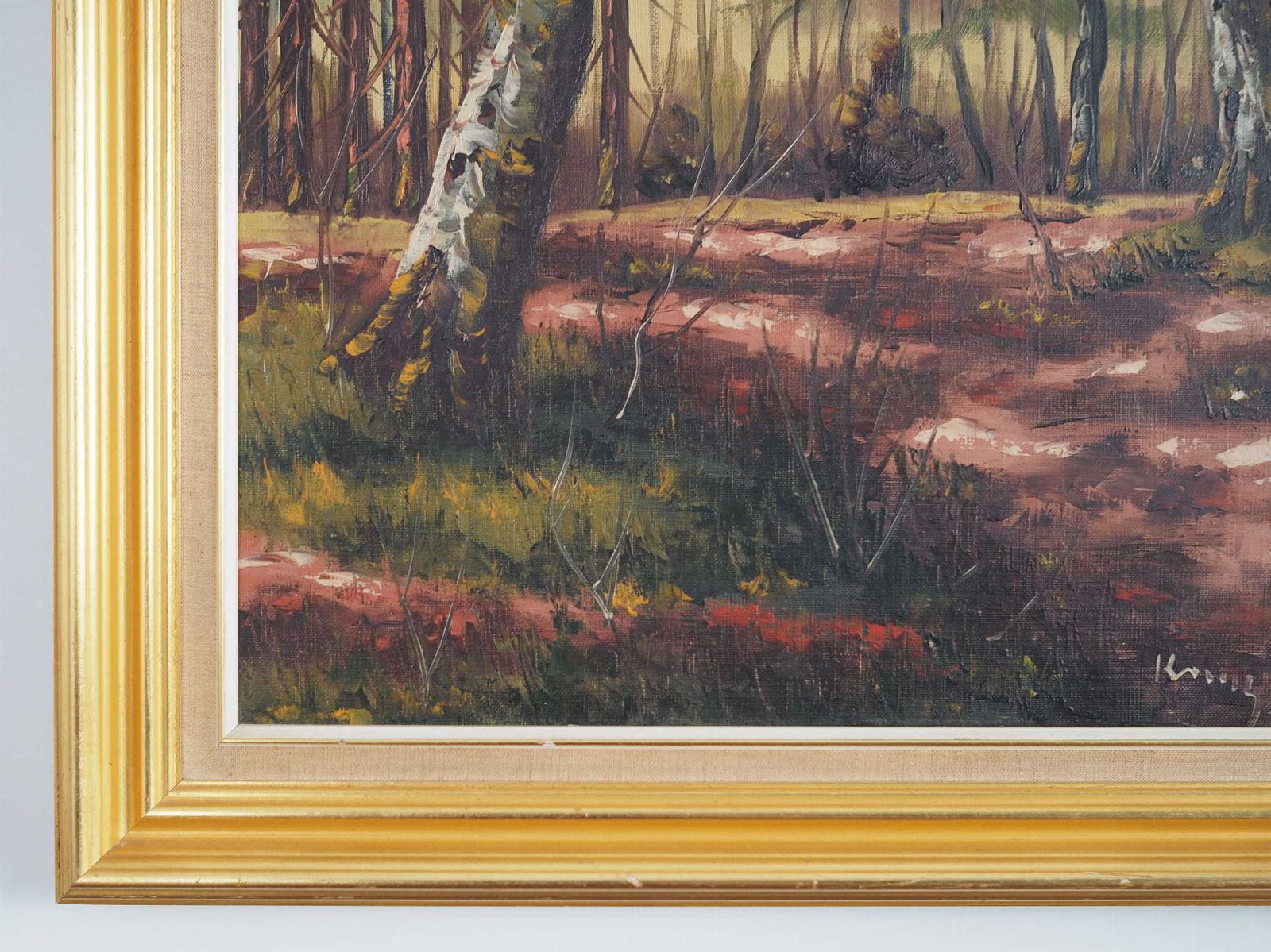Painting „The Deep In The Forest”, Scandinavian Design, 1970s photo Art