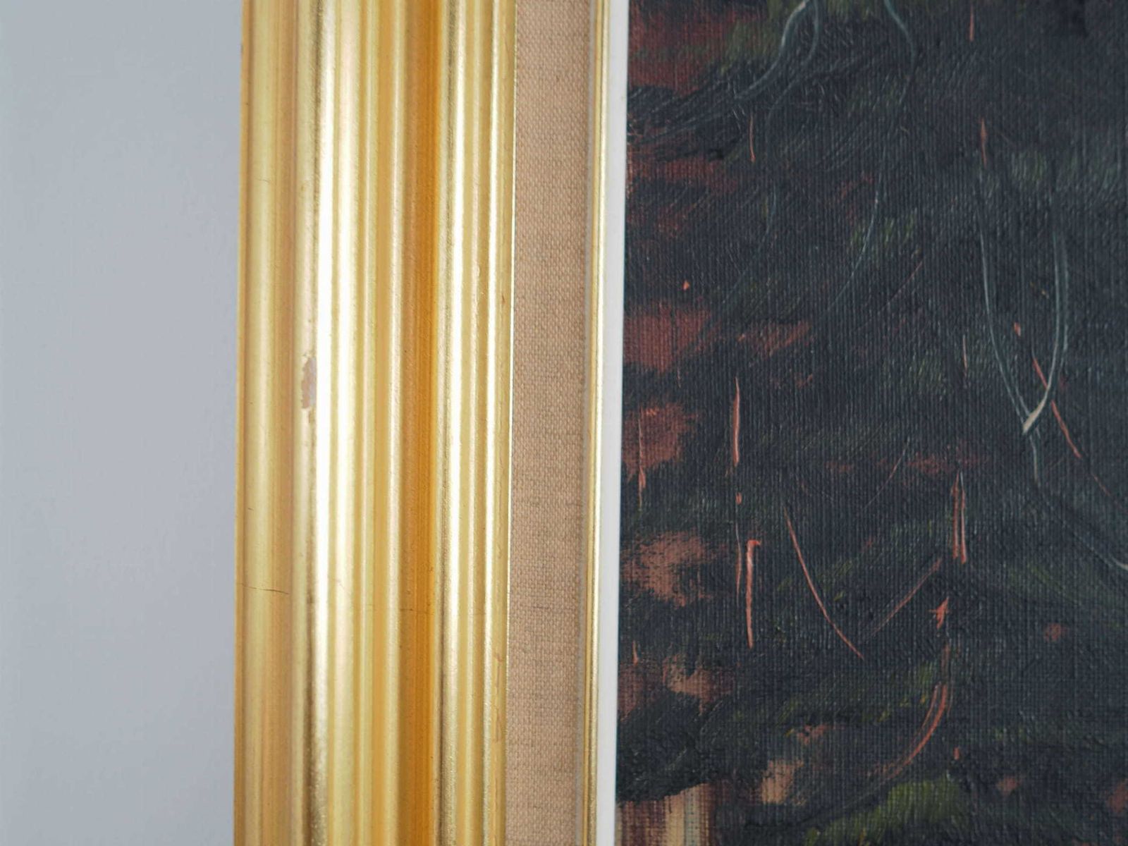 Painting „The Deep In The Forest”, Scandinavian Design, 1970s photo vintage