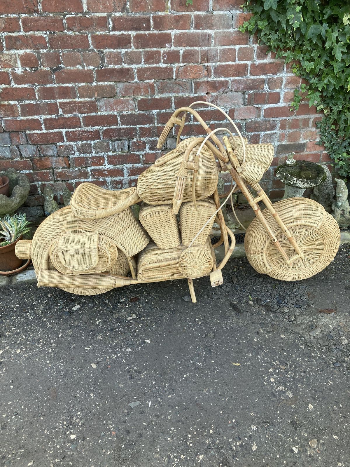 Harley Davidson Wicker Bike photo Home Decor