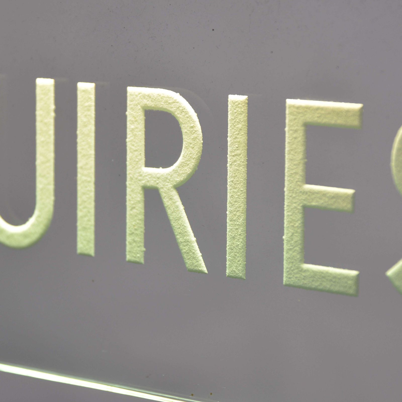 Art Deco Illuminated 'Enquiries' Sign photo 1250.0