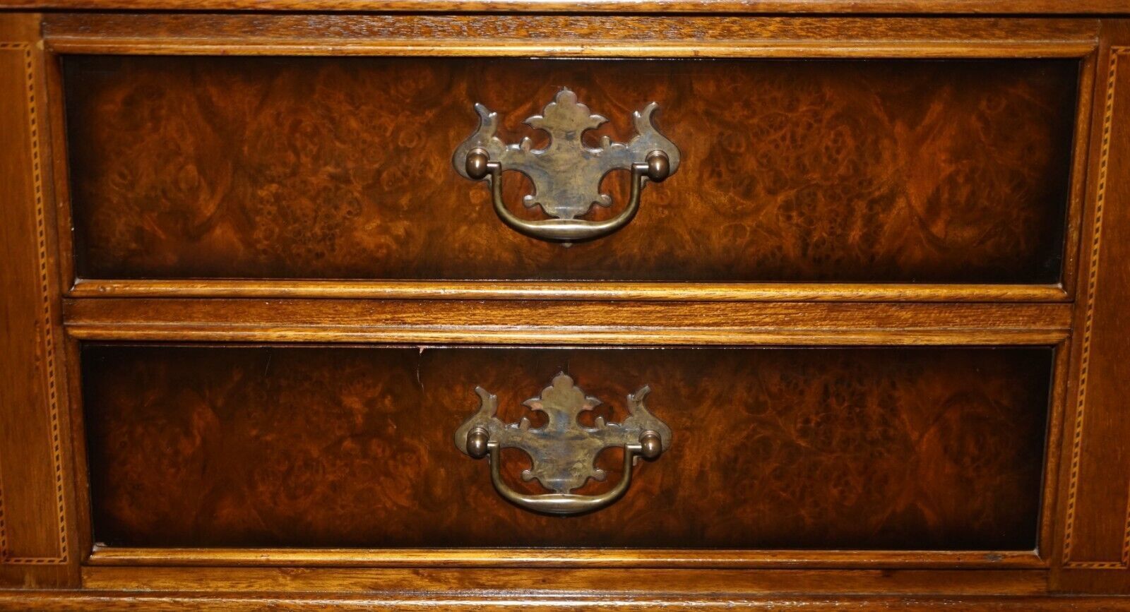 Pair Of Mid Century Modern Andrew Thompson Burr Walnut Side End Bedside Tables photo vintage