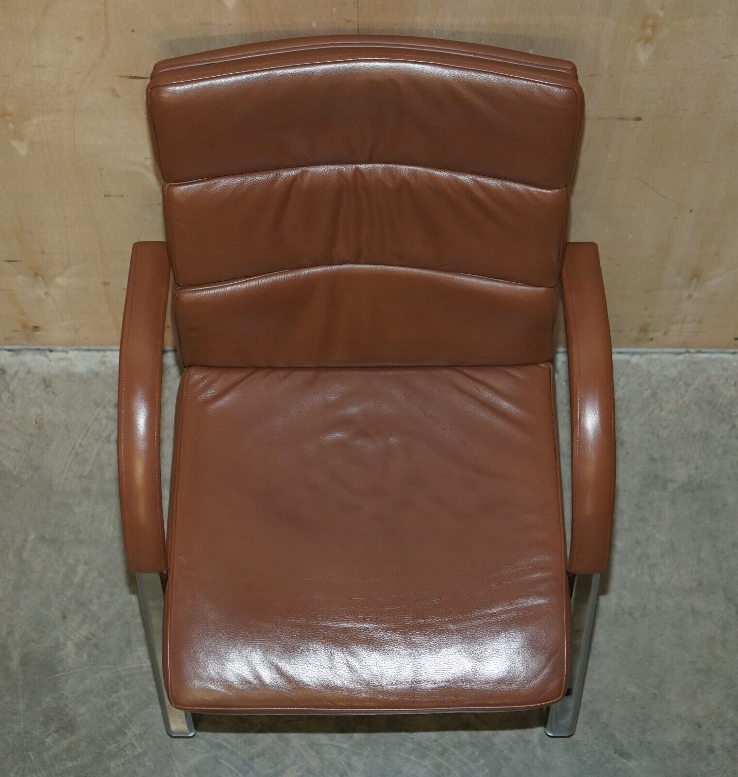 Furniture William Hands Orion Sofa Tan Brown Leather Office Captains Armchair photo