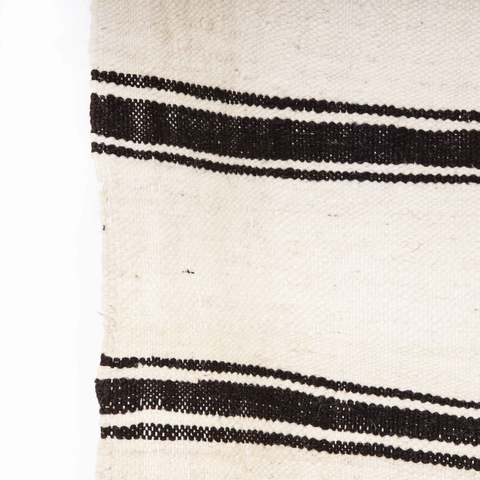 Vintage Berber Black Monochrome Stripe Hanbel Rug photo 810.0