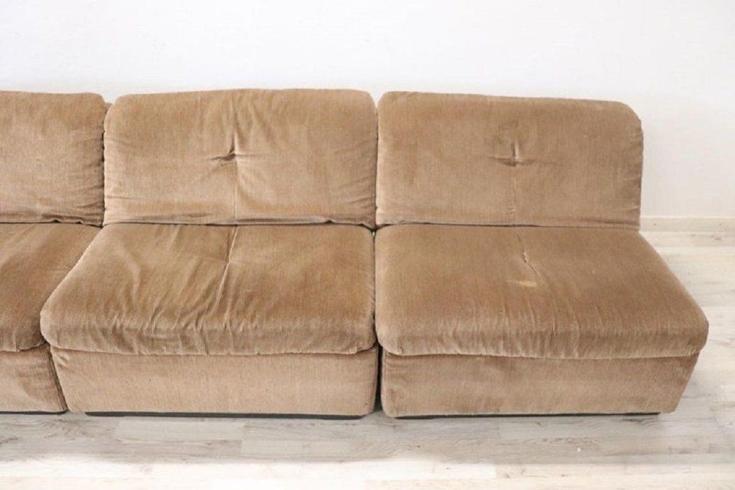 Italian Design Velvet Modular Sofa By Busnelli, 1970s, Set Of 4 photo buy