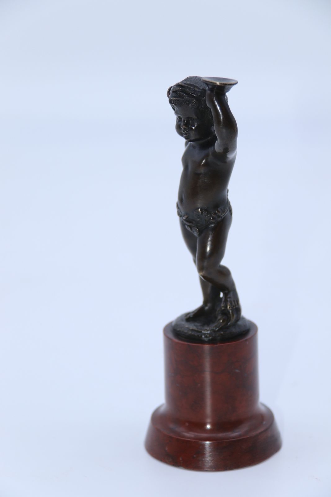 A Pair Of Grand Tour 19th Century Bronze Putti Figures On Marble Bases, Circa 1860 photo buy